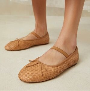 Loeffler Randall Leonie Ballet Flats in Honey Woven